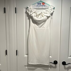 Aqua White Ruffle Dress